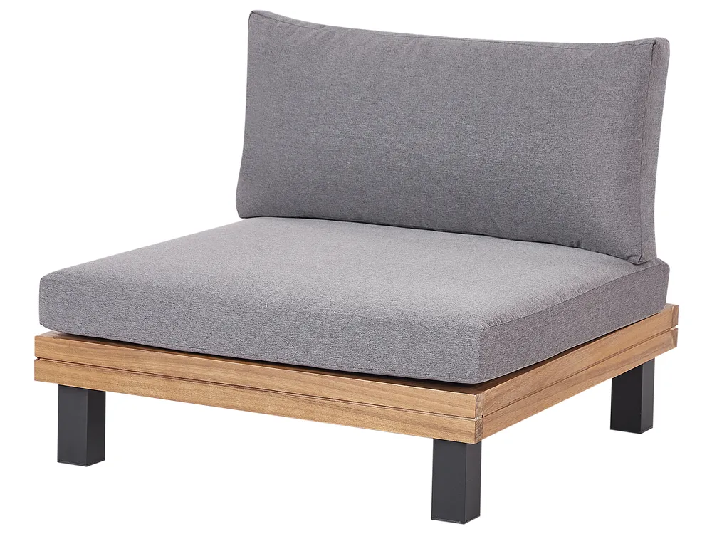 Garten Ecksofa mit Tisch 5-Sitzer FRAZZANO modular zertifiziertes Akazienholz Grau_932980