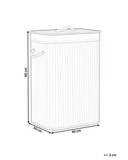 Laundry Basket KOMARI Bamboo White 72 L_849075