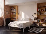 Bett mit Lattenrost Kiefernholz MADONE 90 x 200 cm Weiß_1131252