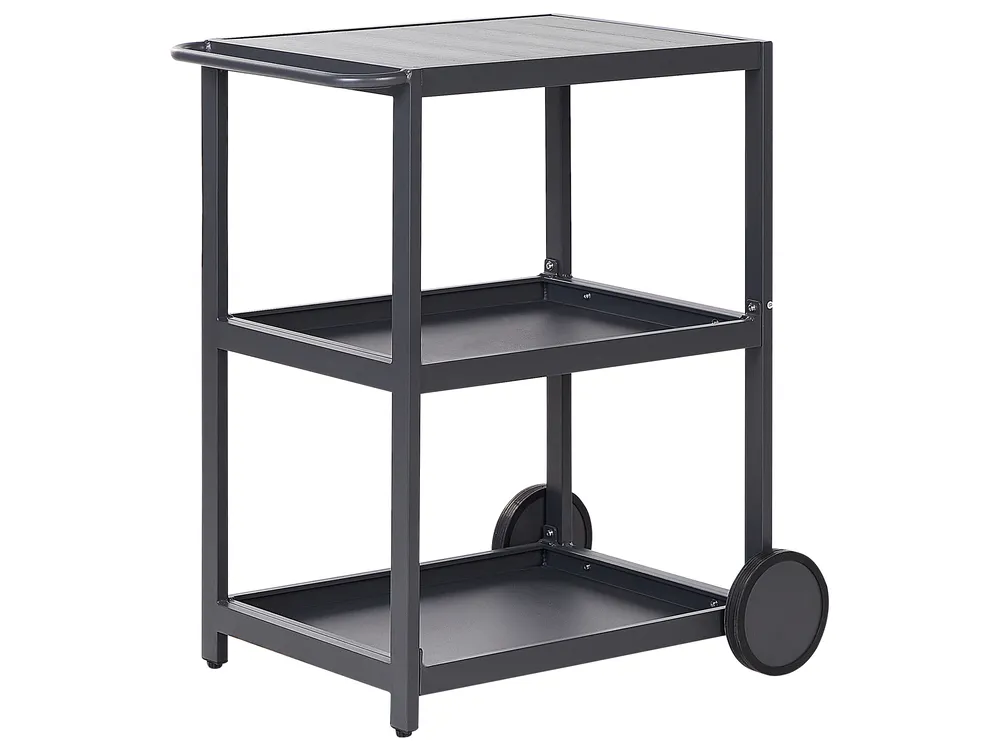 Outdoor Kitchen Set with Sink ORTISEI Graphite Grey Metal_934826