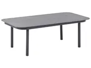 Gartensofa mit Tisch 4-Sitzer POLLINA Metall Schwarz_1078920