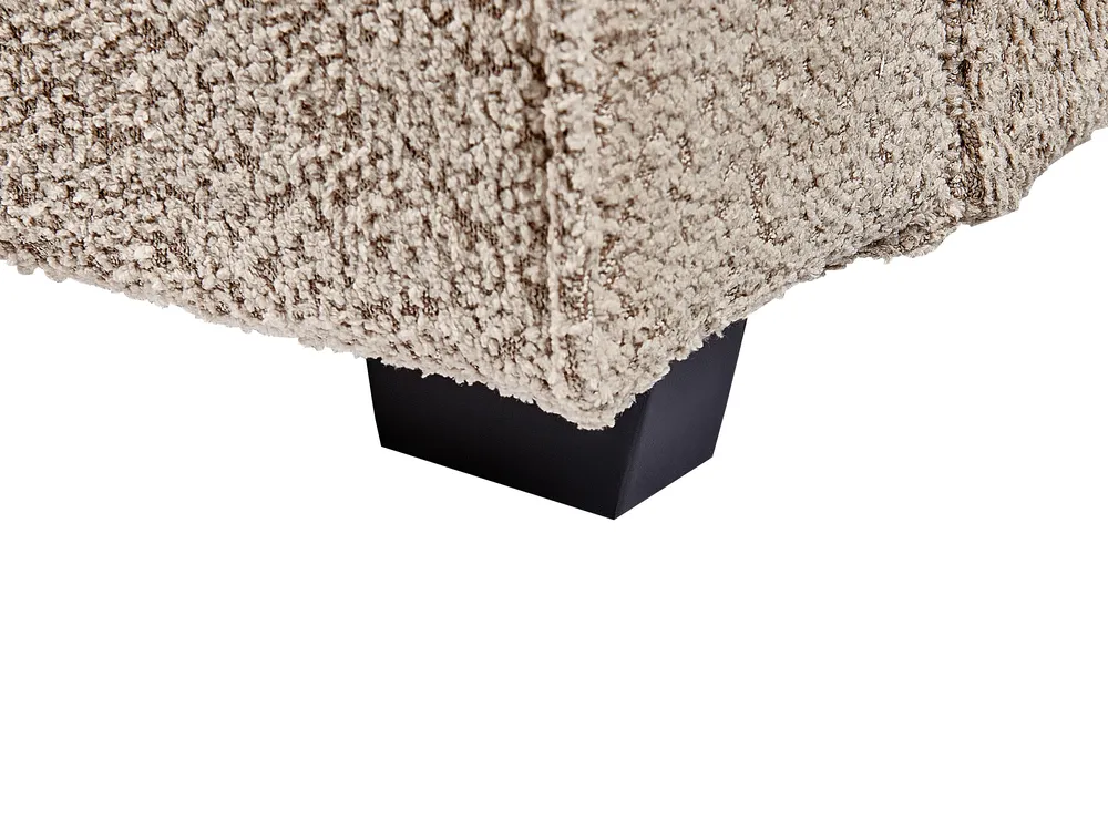 Bett mit Lattenrost Bouclé MIRANDE 180 x 200 cm Taupe_943359