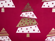 Dekokissen 2er Set GOLDSPRUCE 45 x 45 cm Samtstoff Rot Weihnachtsmotiv_879395