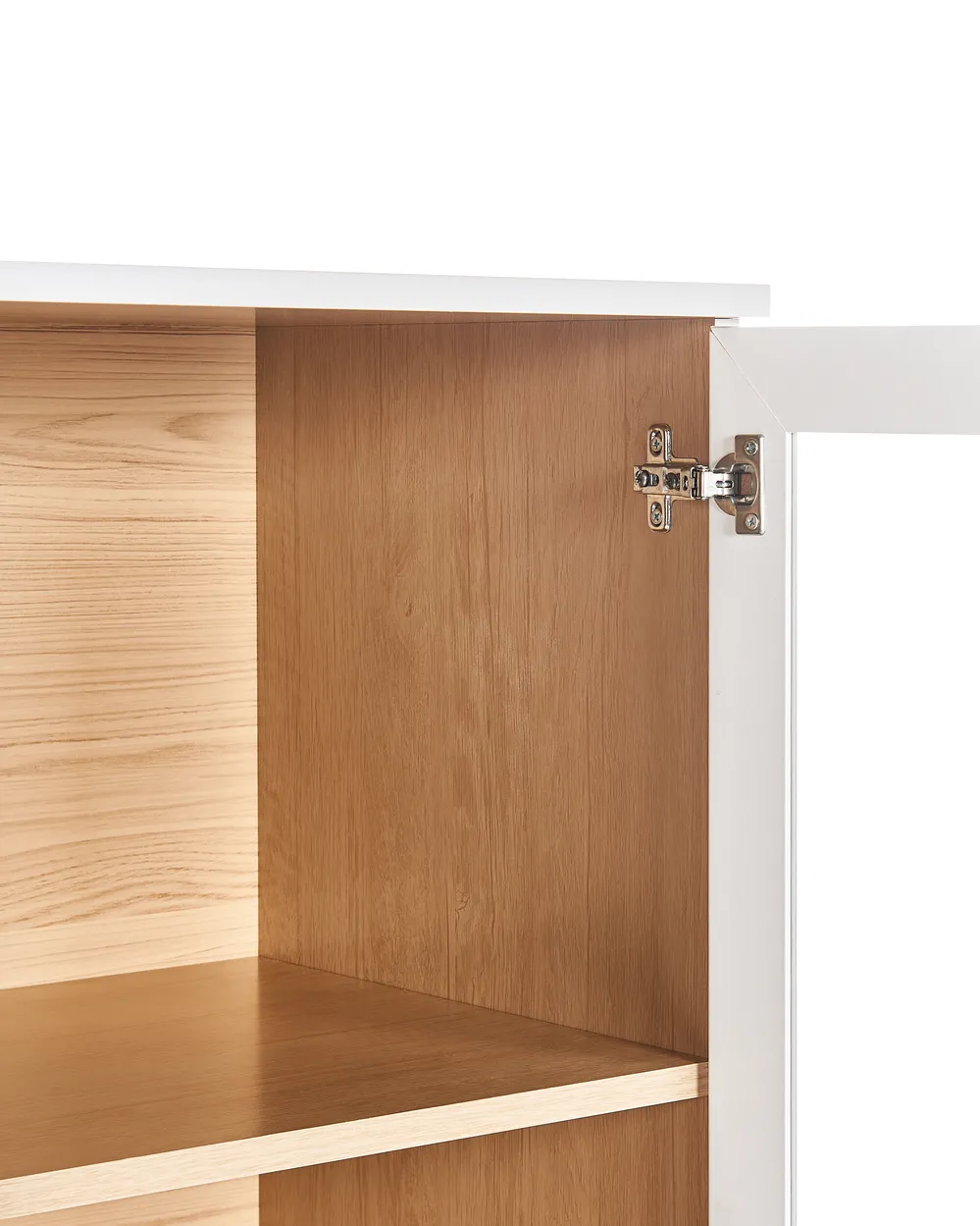 Vitrine mit Glastüren TINGLEDALE 80 cm Weiß_949848