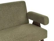 Sofa 2 Seater TAMRE Boucle Green/ Dark Brown_985238