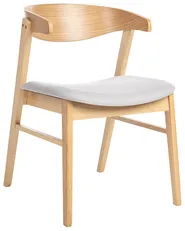 Set of 2 Dining Chairs LILLY Wood Light Brown/ Grey_949317