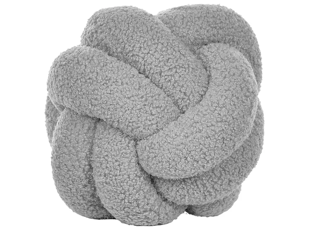 Dekokissen 2er Set MALNI 19 x 19 cm Bouclé Grau Ohne Muster_854845