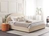 Bett mit Stauraum VAUCLUSE Bouclé Beige 180 x 200 cm