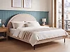 Bett mit Lattenrost Bouclé MARGUT 160 x 200 cm Beige