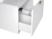 Wandmontierter Waschbeckenunterschrank mit Waschbecken BONAIRE Weiß_1005937