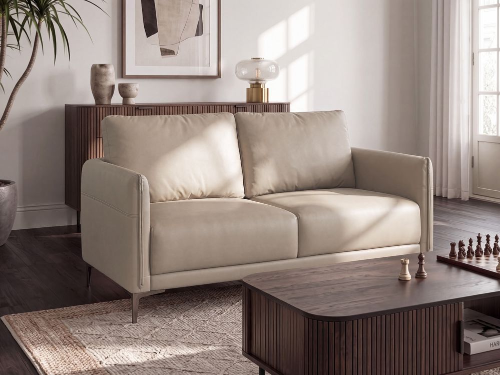 Sofa 2 Seater CILENS Fabric Taupe