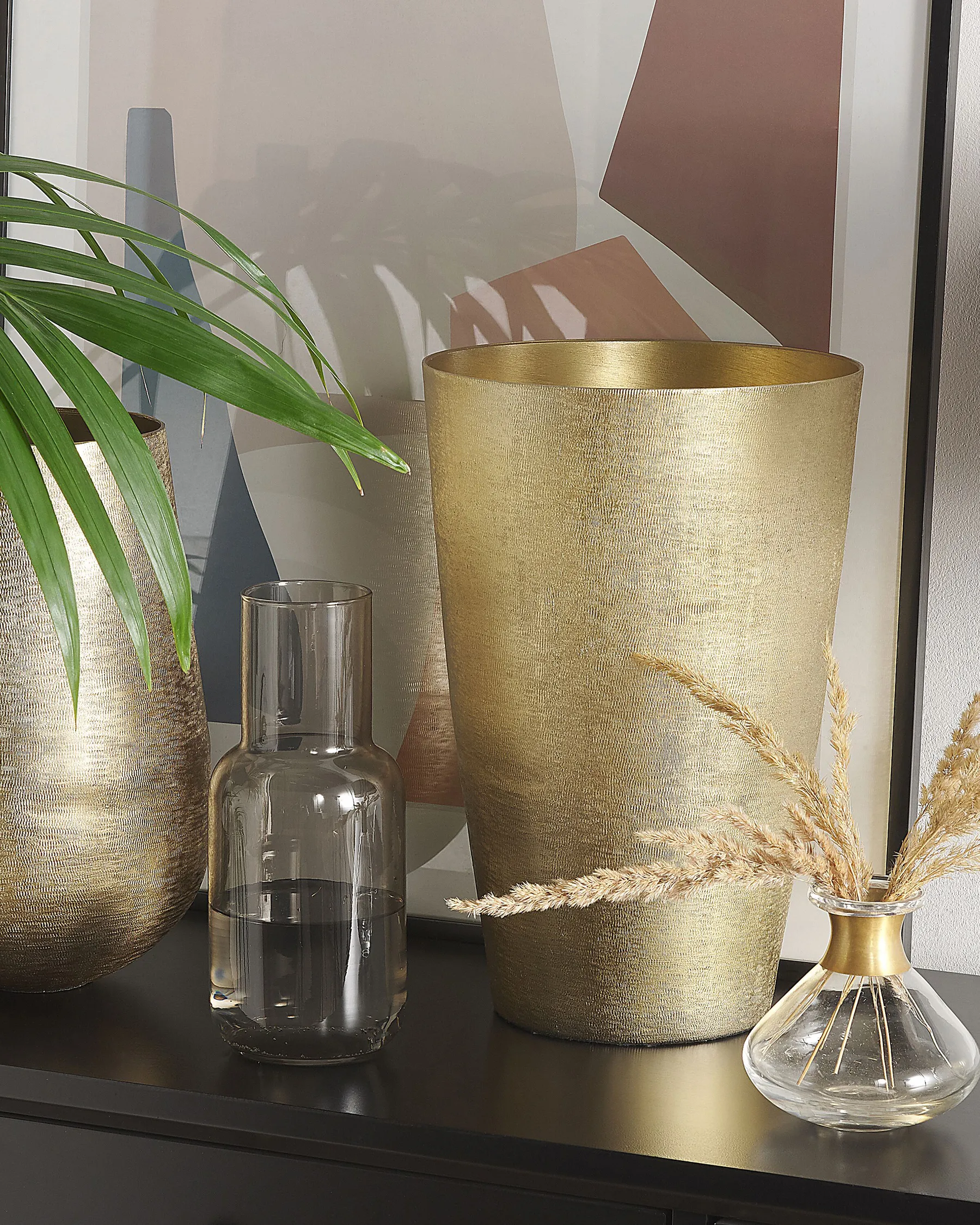 Blumenvase AMRIT 31 cm Metall Gold_765780