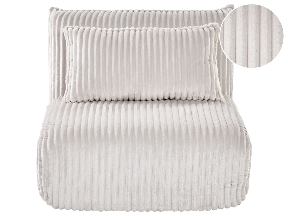 Single Sofa Bed LYSEKIL Corduroy Off-White