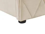 Ottoman Bed ROCHEFORT Velvet Beige 140 x 200 cm (EU Double)_857284