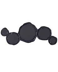 Wandspiegel CHARNY 109 cm 44 cm Metall Schwarz / Gold_900181
