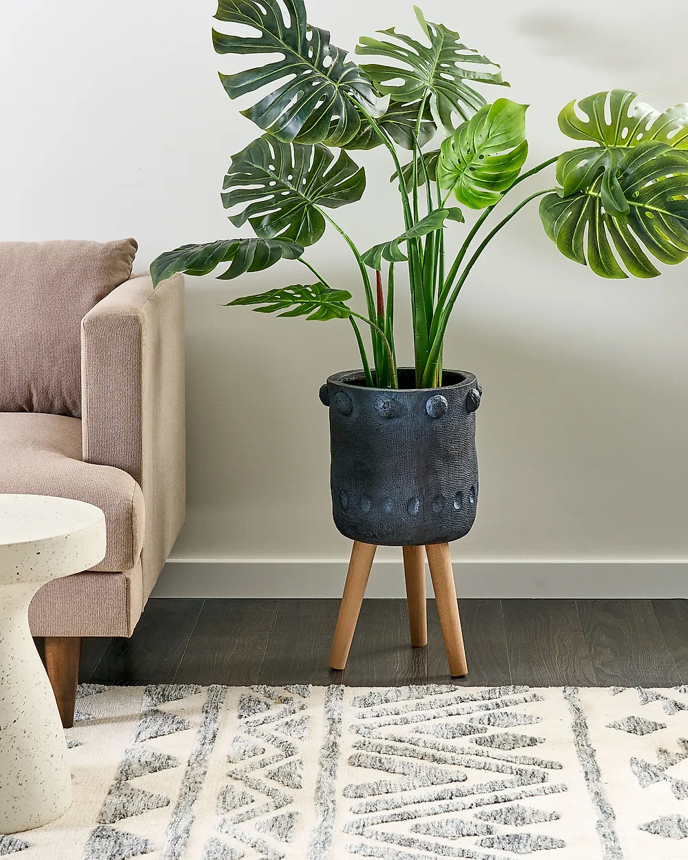 Blumentopf mit Beinen BRUNNERA 24 cm Graphitgrau_1187239