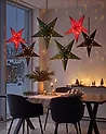 Wanddekoration 2er Set LED MOTTI 45 cm Stern Smaragdgrün