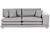 Sofa 2-Sitzer HEDEN mit Kissen Stoff Grau