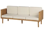 Lounge Set mit Tisch und Ottomane 5-Sitzer BARATTI Akazienholz Braun_830582
