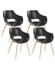 Set of 4 Dining Chairs MILLERS Black_948961