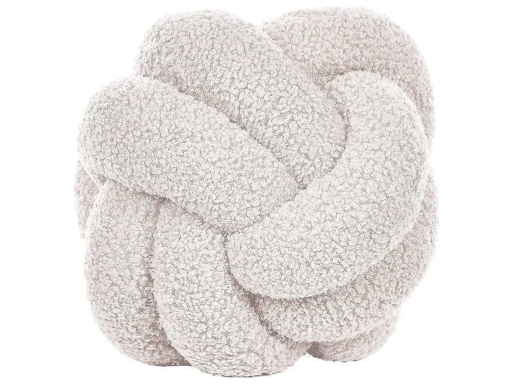 Dekokissen 2er Set MALNI 19 x 19 cm Bouclé Cremeweiß Ohne Muster_854884