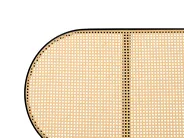 Postelja PE ratan BOULIN 140 x 200 cm Črna_976722