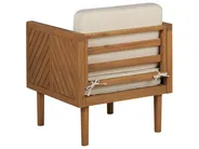 Garden Lounge Set with Table and Ottoman 6 Seater BARATTI Acacia Wood Brown_830566