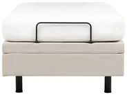 Verstellbares Bett ohne Kopfteil Stoff DUKE II 90 x 200 cm Hellbeige_952186