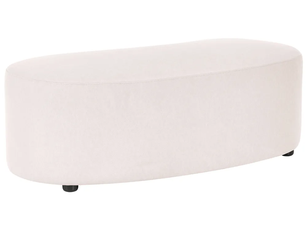 Sofa AMAL mit Ottomane Stoff Hellbeige_1145813