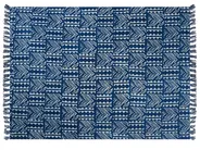 Kuscheldecke SHIVPURI Baumwolle 130 x 180 cm Blau_829404