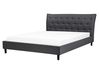 Bed Fabric SAVERNE 160 x 200 cm (EU King Size) Dark Grey