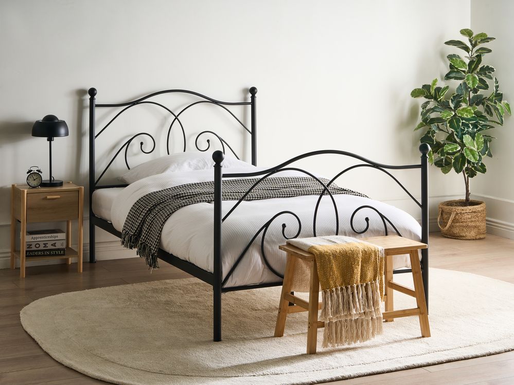 Bed Metaal DINARD 120 x 200 cm Zwart