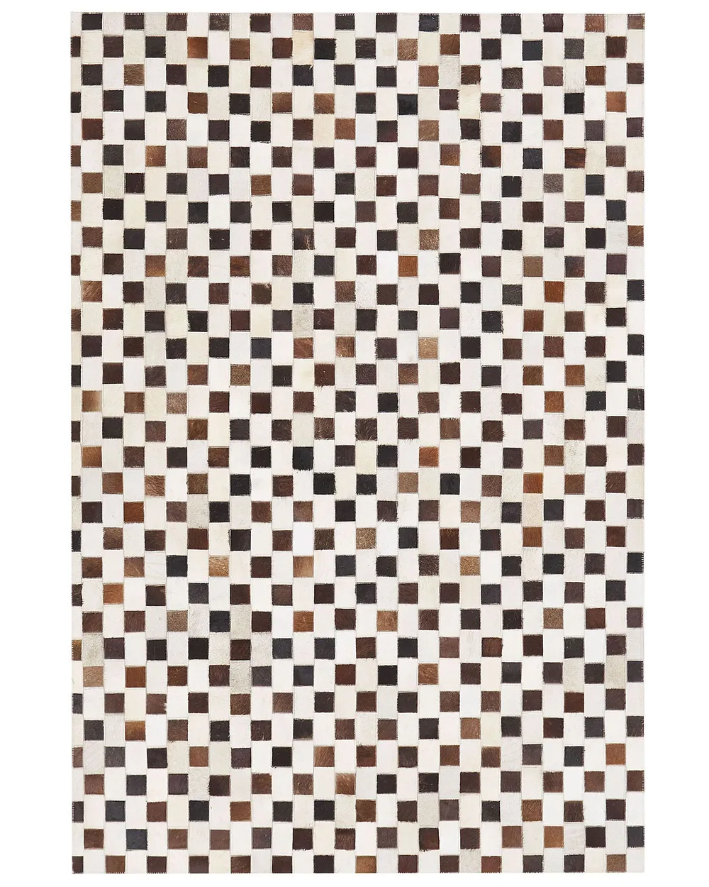 Teppich KAYABEY Beige 160 x 230 cm Echtleder_780701