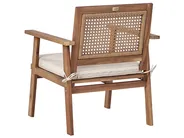 Lounge Set mit Tisch 4-Sitzer ARENELLA zertifiziertes Akazienholz Hellbeige_928380