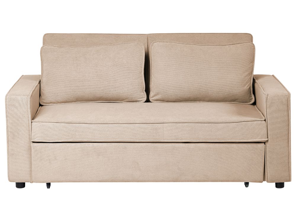 Kutijasta sofa dvosjed UTTELA Tkanina Svijetlosmeđa