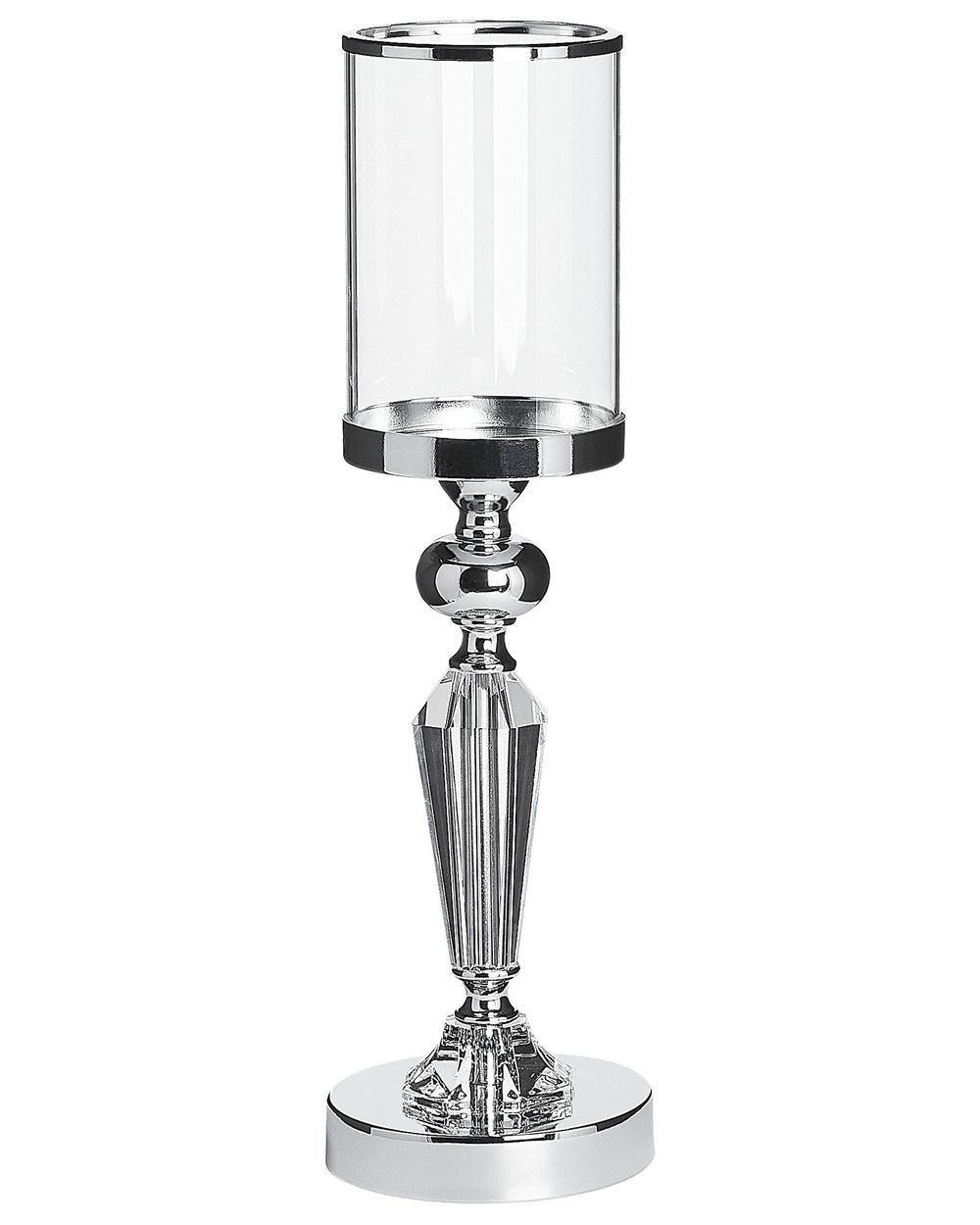 Candle Holder BONAO 42 cm Glass Silver