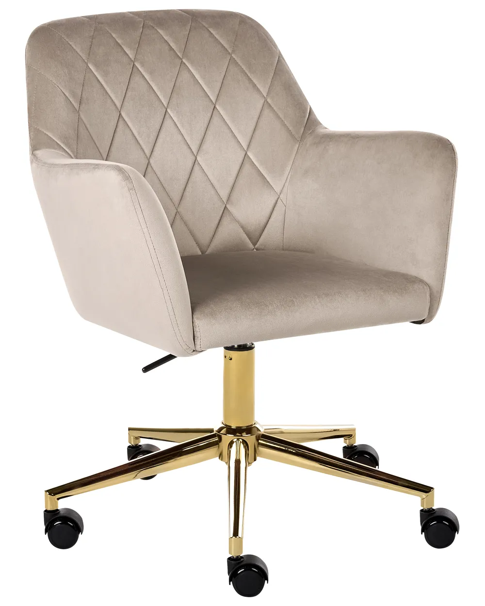 Schreibtischstuhl LELORIA Samtstoff Taupe_1062846