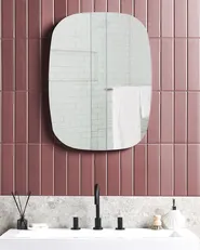 LED-Badezimmer-Spiegel BERGERAC 58 cm 78 cm Silber_844376
