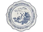 20-Piece Dinnerware Set BAY LEAF Porcelain White/Blue_1191732