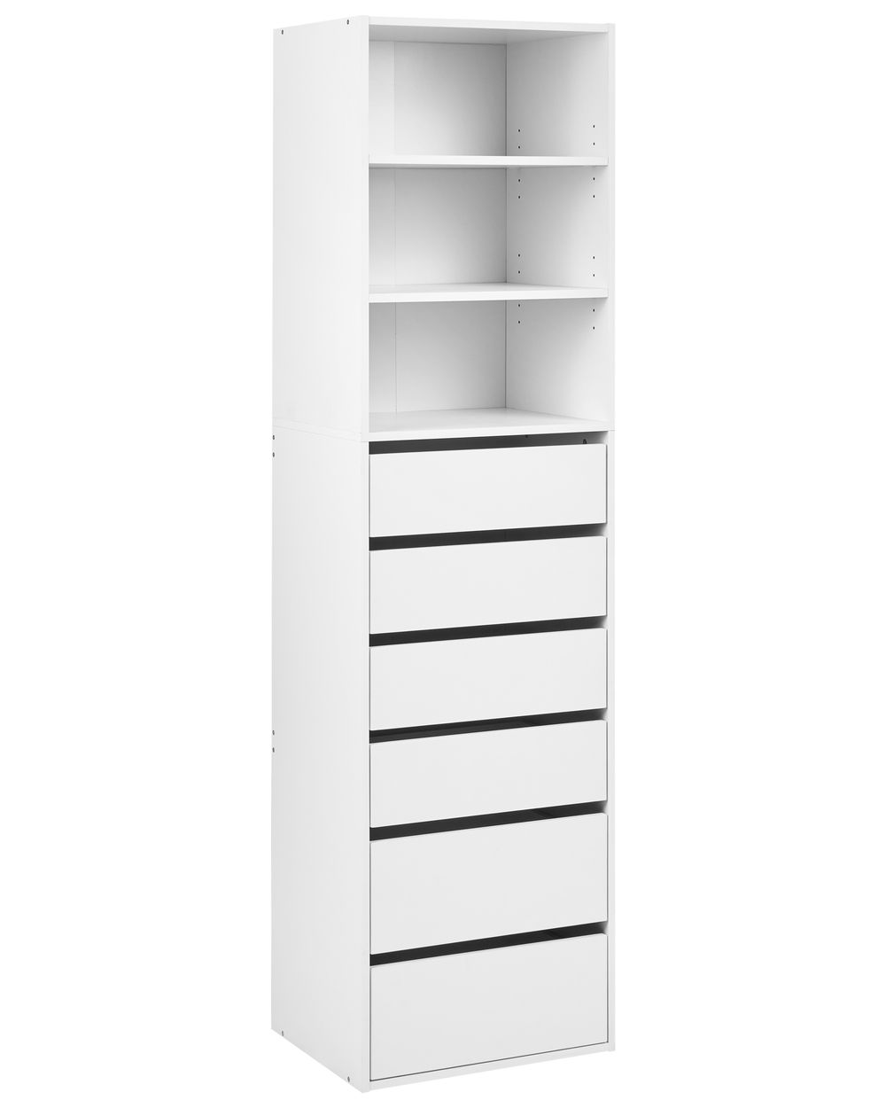 6-lade open kast HAMILTON Wit