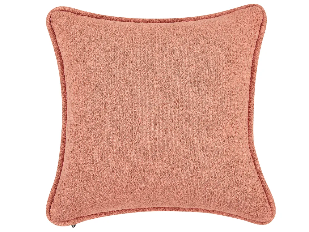 Rechtsseitige Chaiselongue CHEVANNES Bouclé Pfirsichrosa_819581