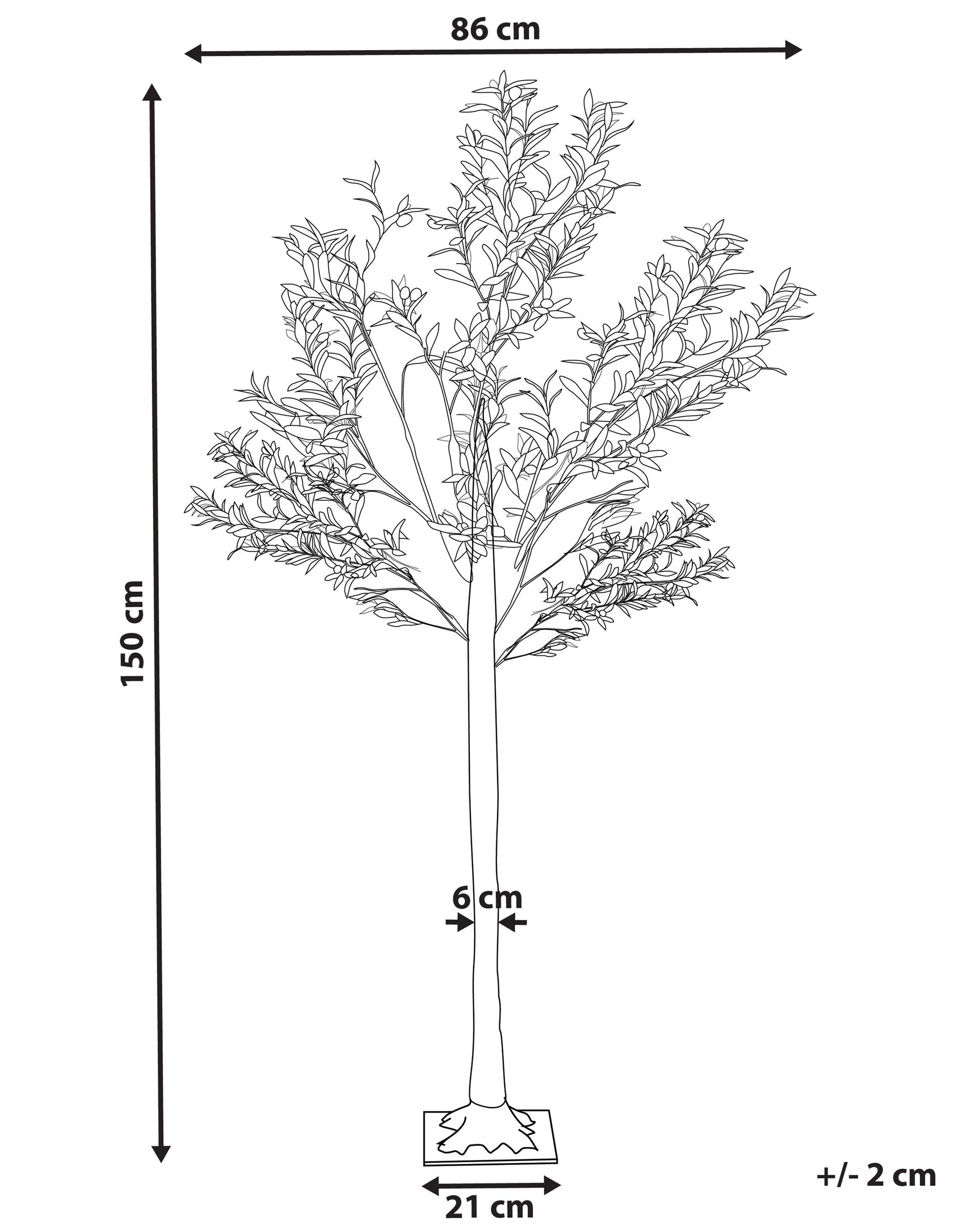 Gartendekoration LED MELAKKO 150 cm Baum Grün_1015456