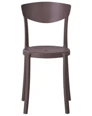 Set of 4 Garden Chairs VIESTE Brown_1032951