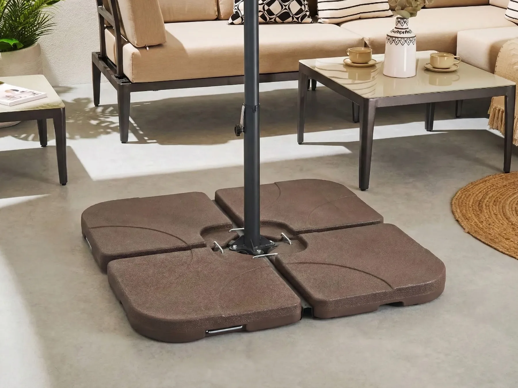 Sonnenschirmfuß VICCHIO Schwarz 3.5 kg_828465