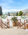 Set of 2 Garden Chairs CINE Acacia Wood Green
