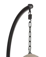Hängesessel mit Gestell TOLLO Polyrattan Grau_763798