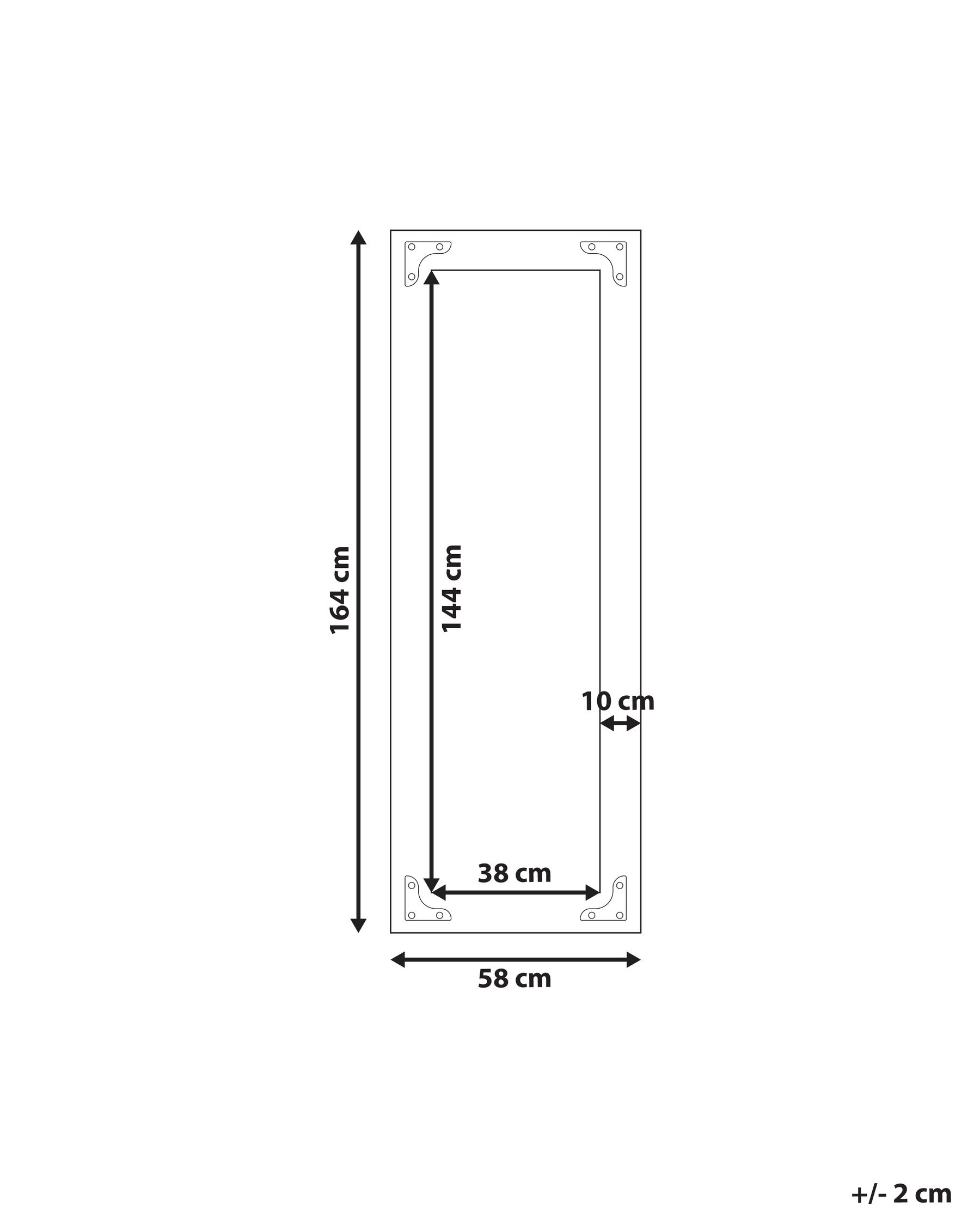 Wall Mirror BLOSVILLE 58 cm 164 cm Fir Wood Brown_997699