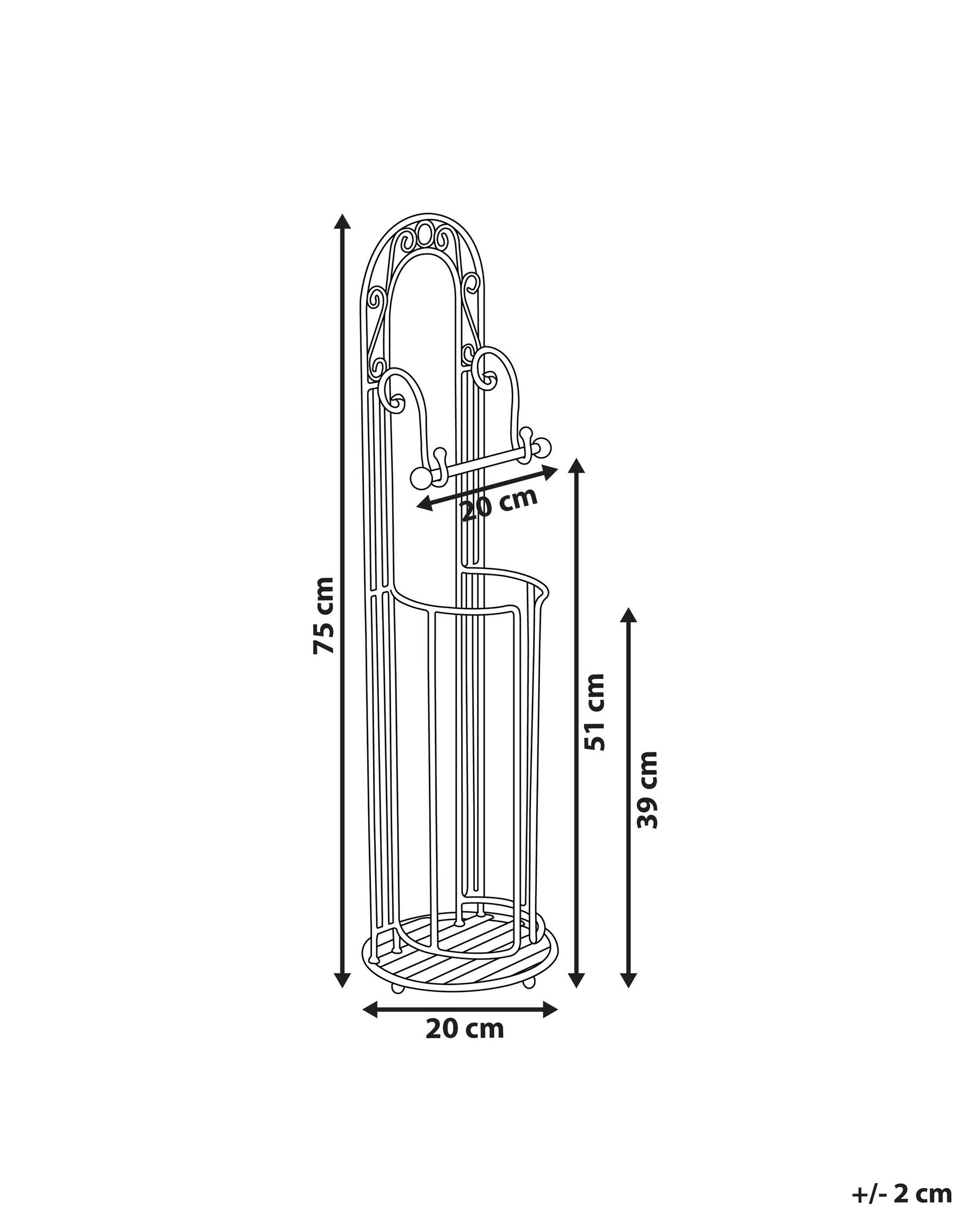 Toilet Paper Holder TEMUCO Metal Black_827815