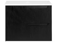 Wandmontierter Waschbeckenunterschrank QUINTELA 60 cm Schwarz_934882