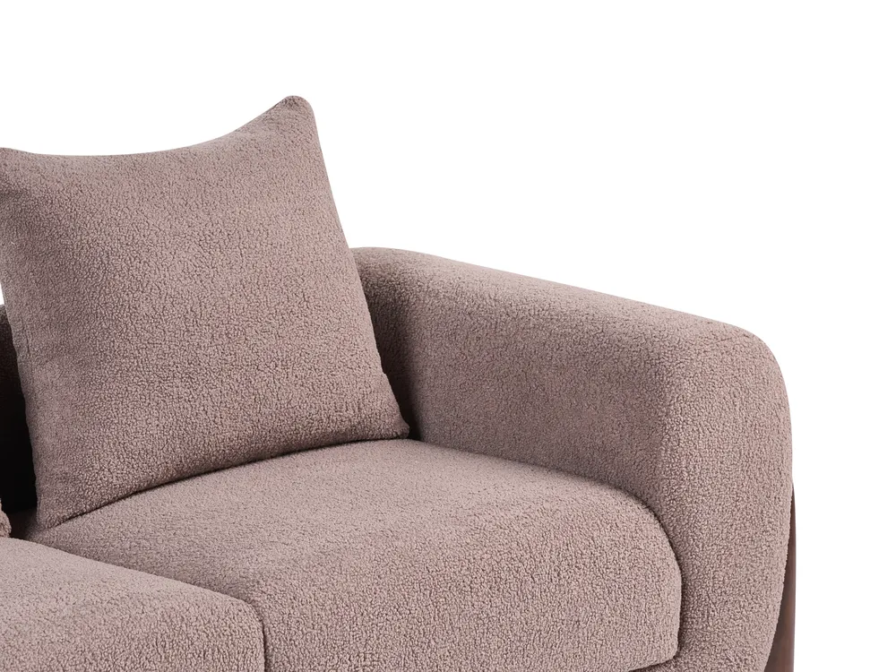 Sofa 2 Seater VINLIDEN Boucle Brown_1048483